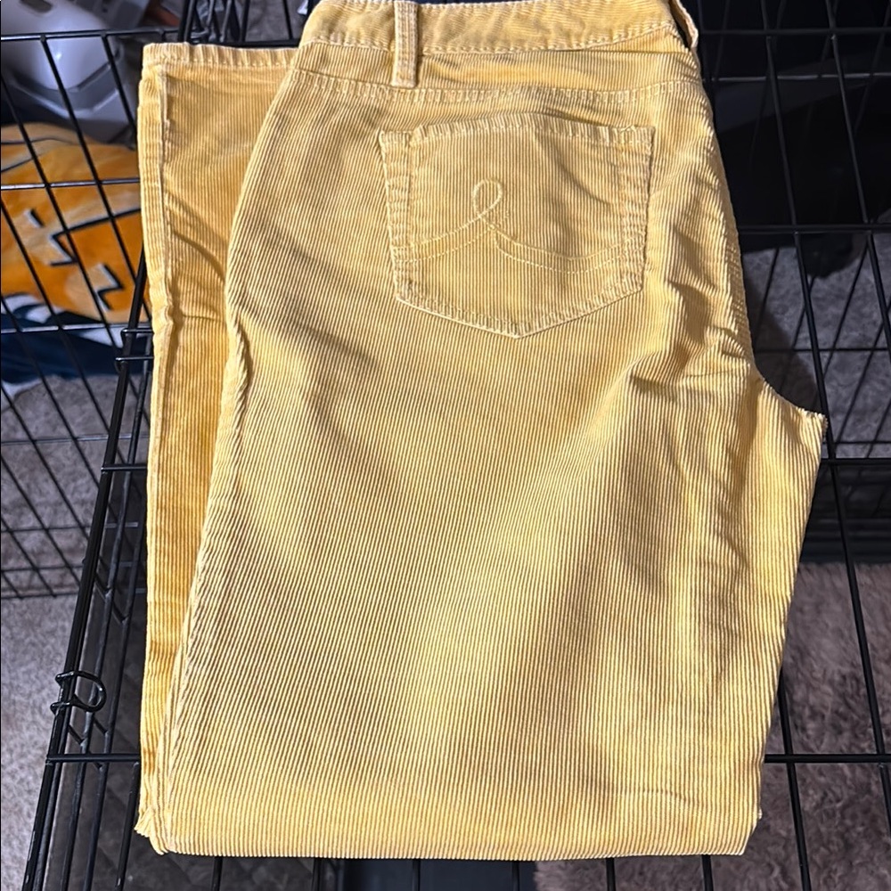 LOFT Yellow Boot Leg Pants Casual Style
